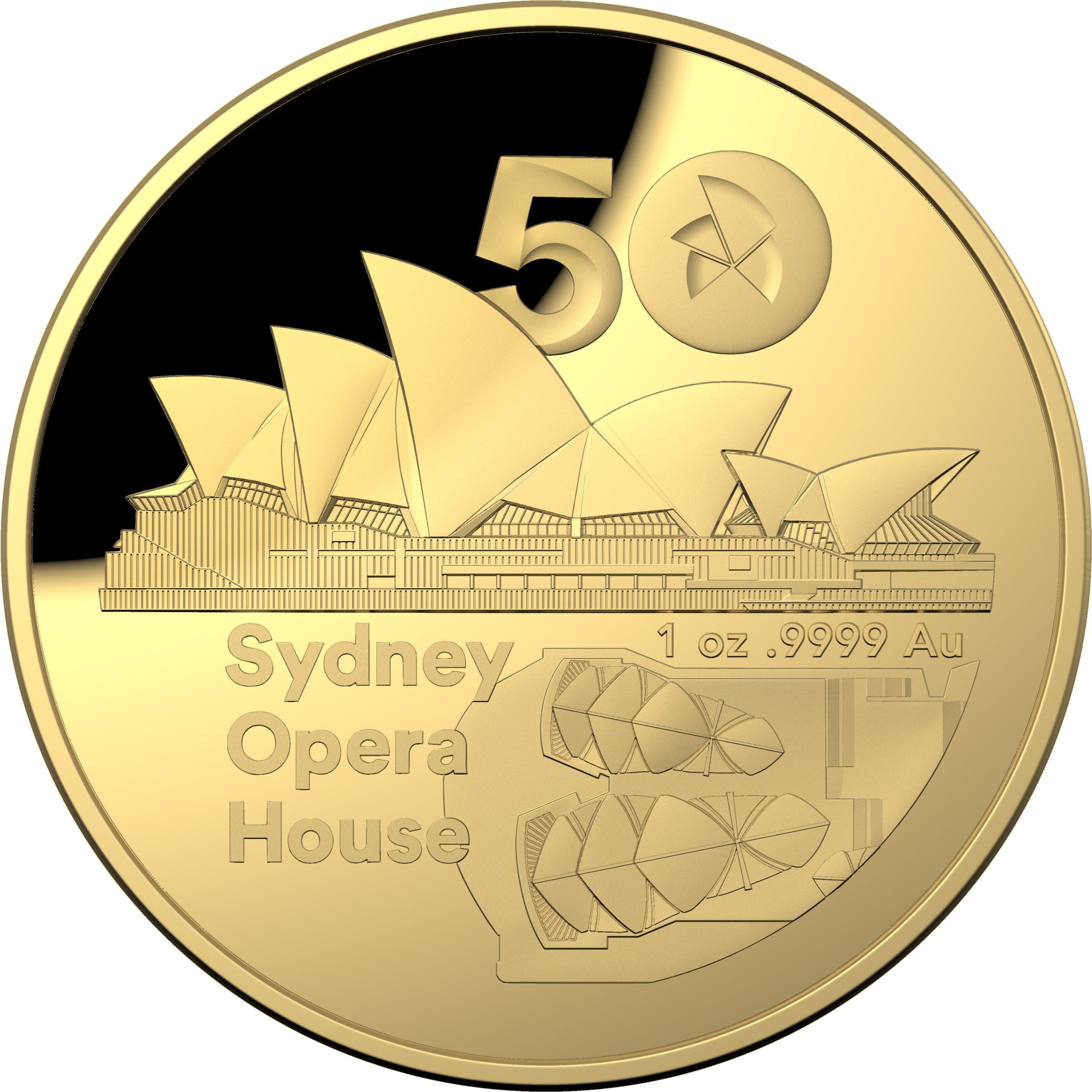 sydney opera house 11299-2023-50th-anniversary-of-the-sydney-opera-house-1oz-gold-domed-proof-coin