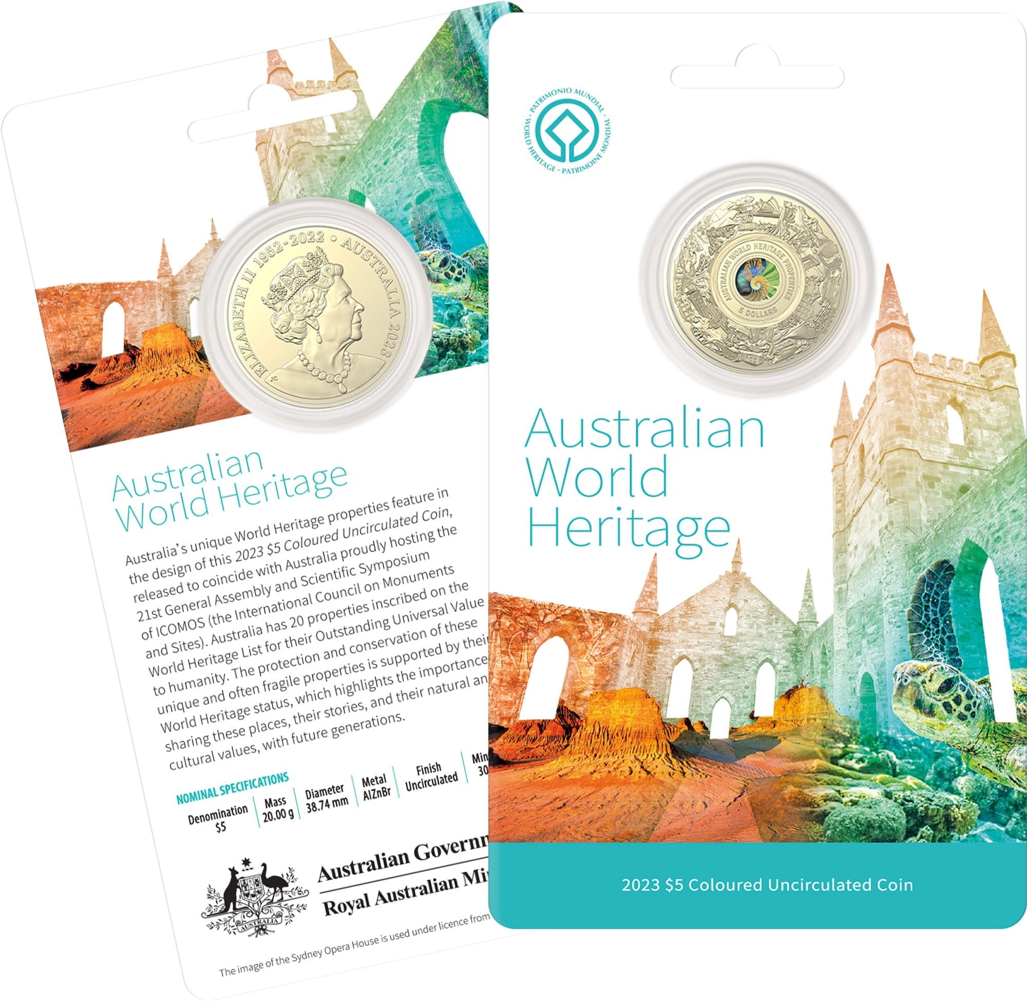 10601-1-2023-5-australian-world-heritage-properties-coloured-coin-in-card