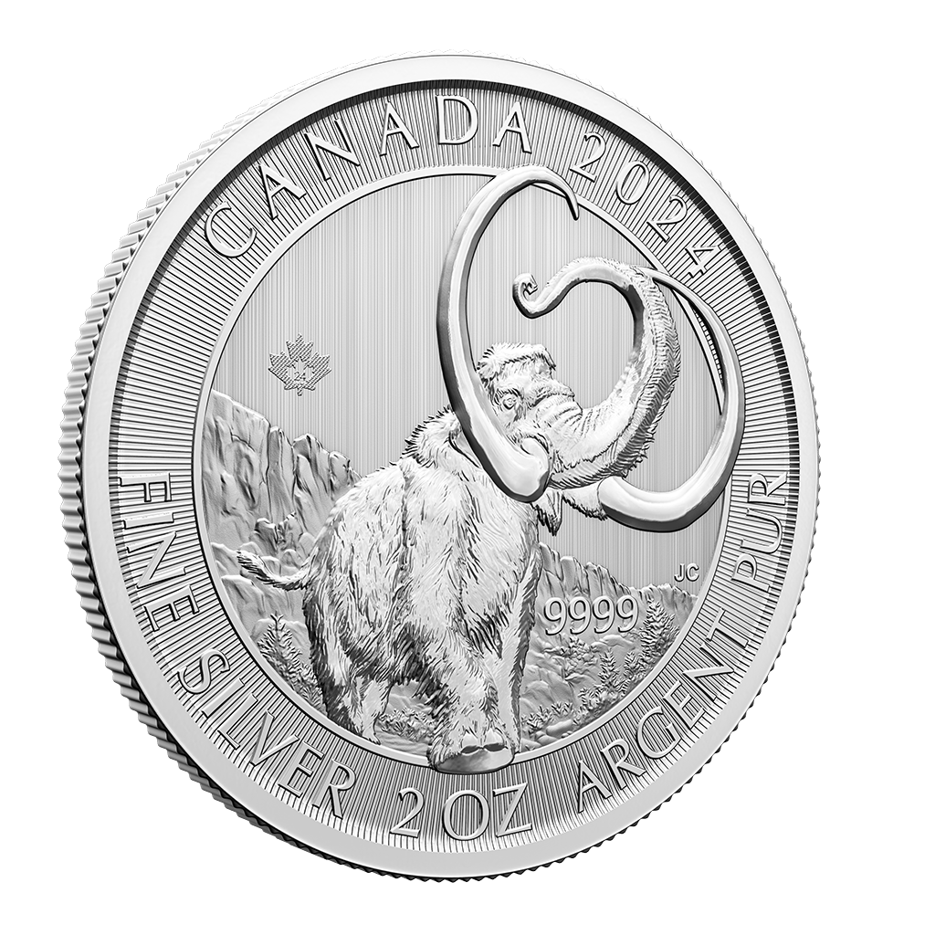 woolly mammoth 24IAWM2OS-2024-ice-age-woolly-mammoth-2oz-silver-bullion-coin