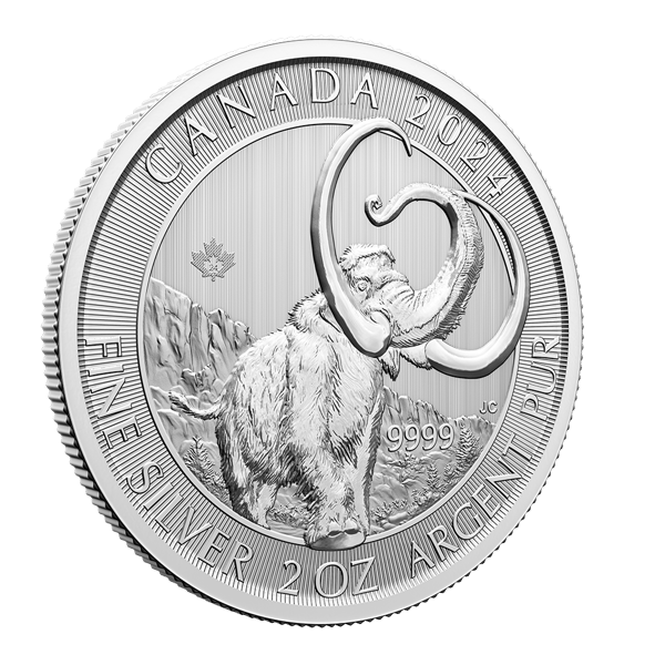 woolly mammoth 24IAWM2OS-2024-ice-age-woolly-mammoth-2oz-silver-bullion-coin