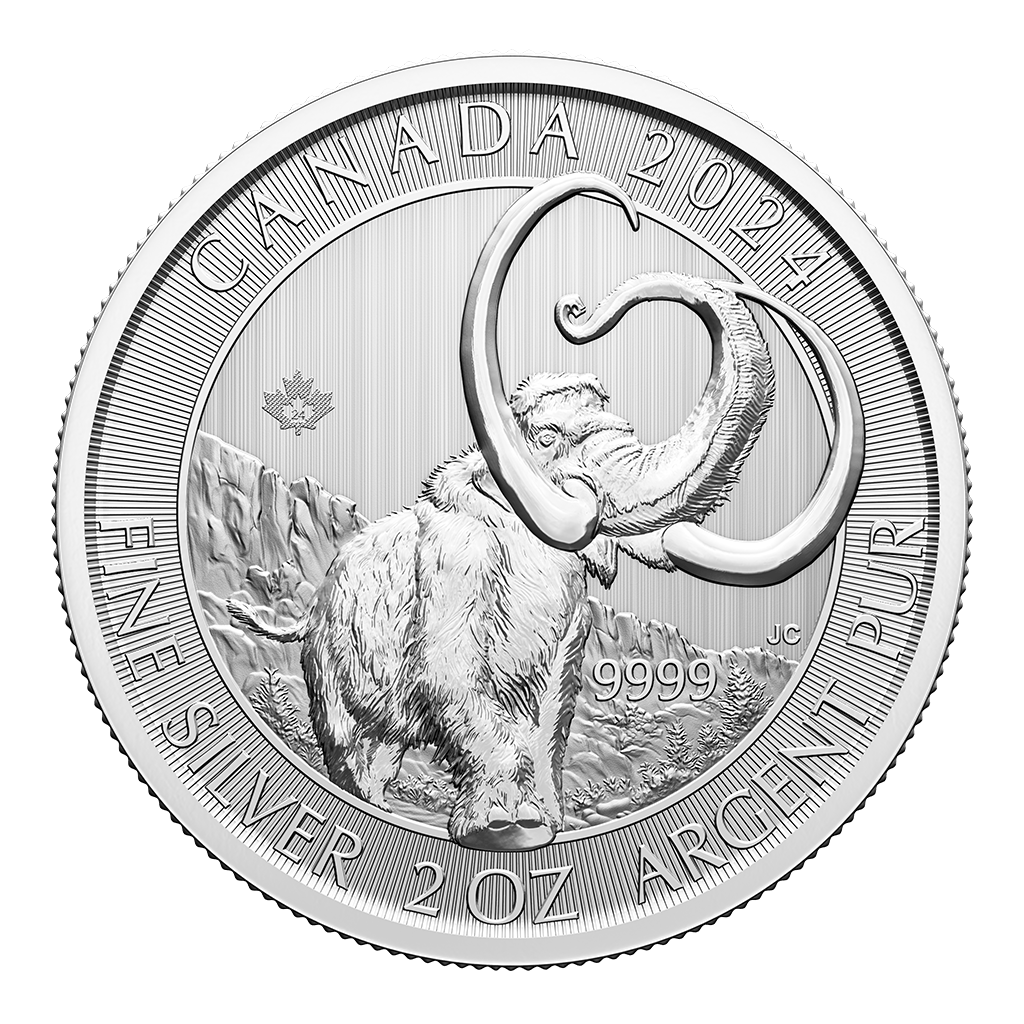 woolly mammoth 24IAWM2OS-2024-ice-age-woolly-mammoth-2oz-silver-bullion-coin