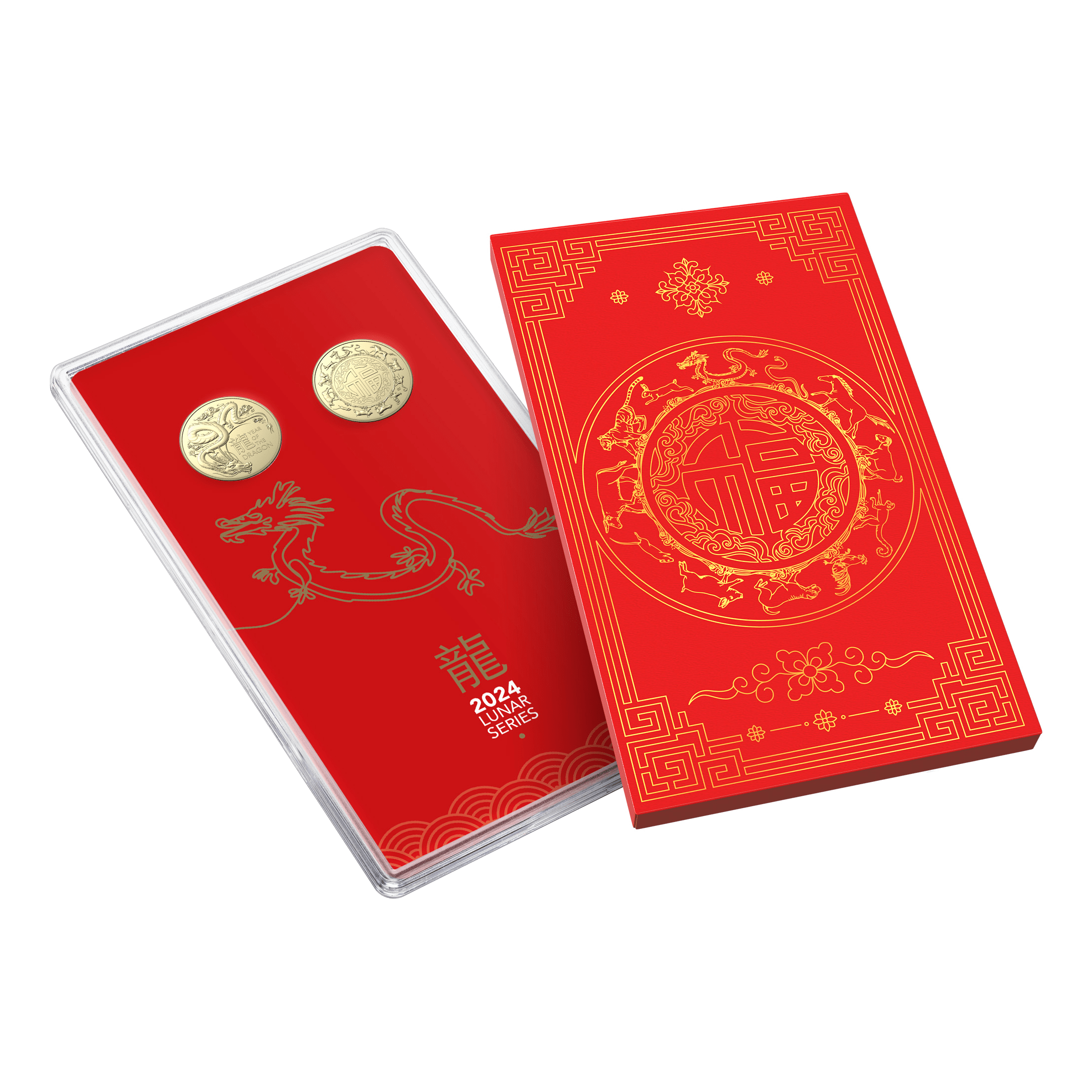 year of the dragon 11360-2024-1-year-of-the-dragon-uncirculated-two-coin-set
