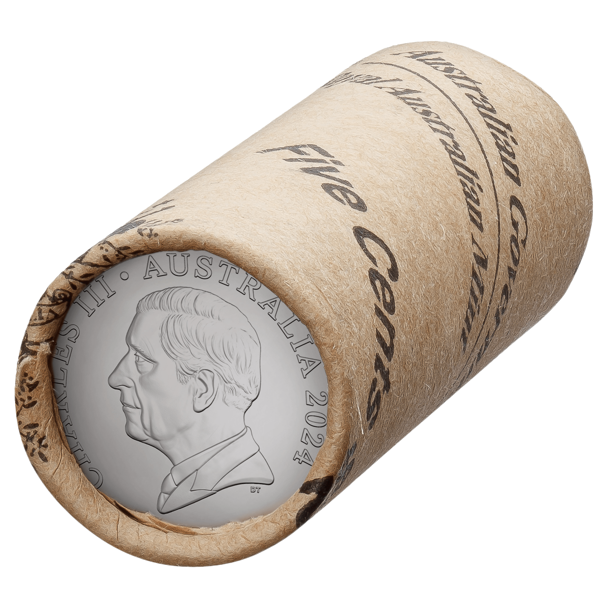 King Charles III 11651-2024-5c-king-charles-iii-effigy-coin-roll-premium-roll