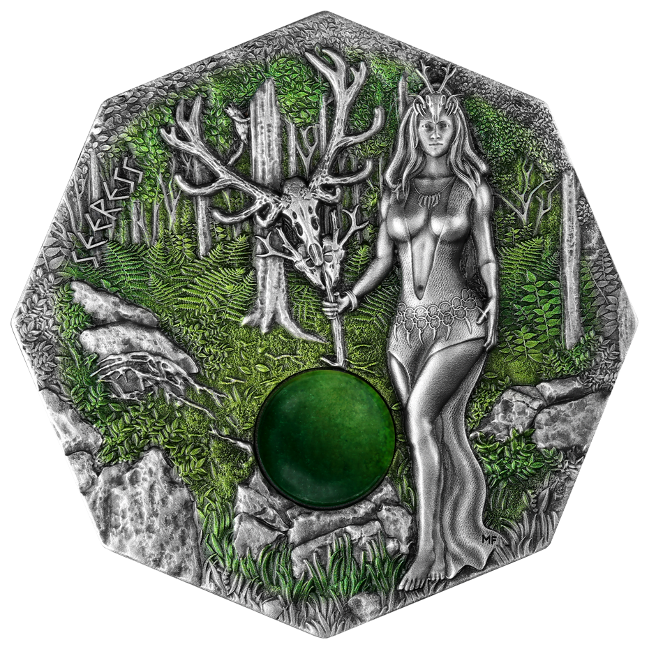 Witchcraft Seeress 23WS2AUHR-2023-witchcraft-seeress-2oz-antiqued-ultra-high-relief-silver-coin