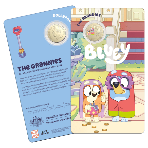 Bluey 11371-2024-1-bluey-dollarbucks-the-grannies-coloured-coin-in-card