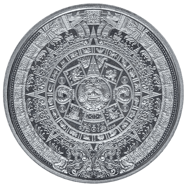 Aztec Calendar 1/4oz Silver Round