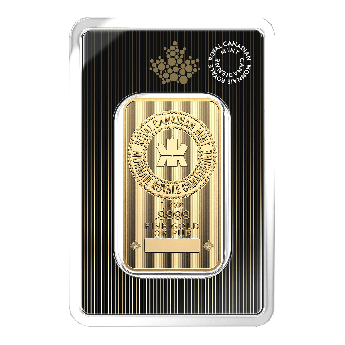 royal canadian mint 1oz 245456-royal-canadian-mint-1oz-gold-minted-bar