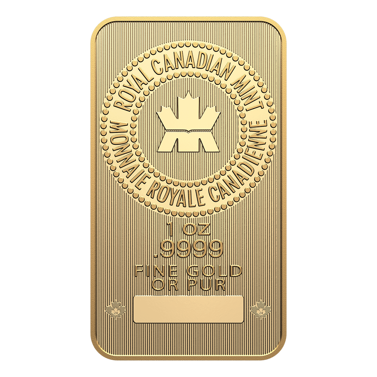 royal canadian mint 1oz 245456-royal-canadian-mint-1oz-gold-minted-bar