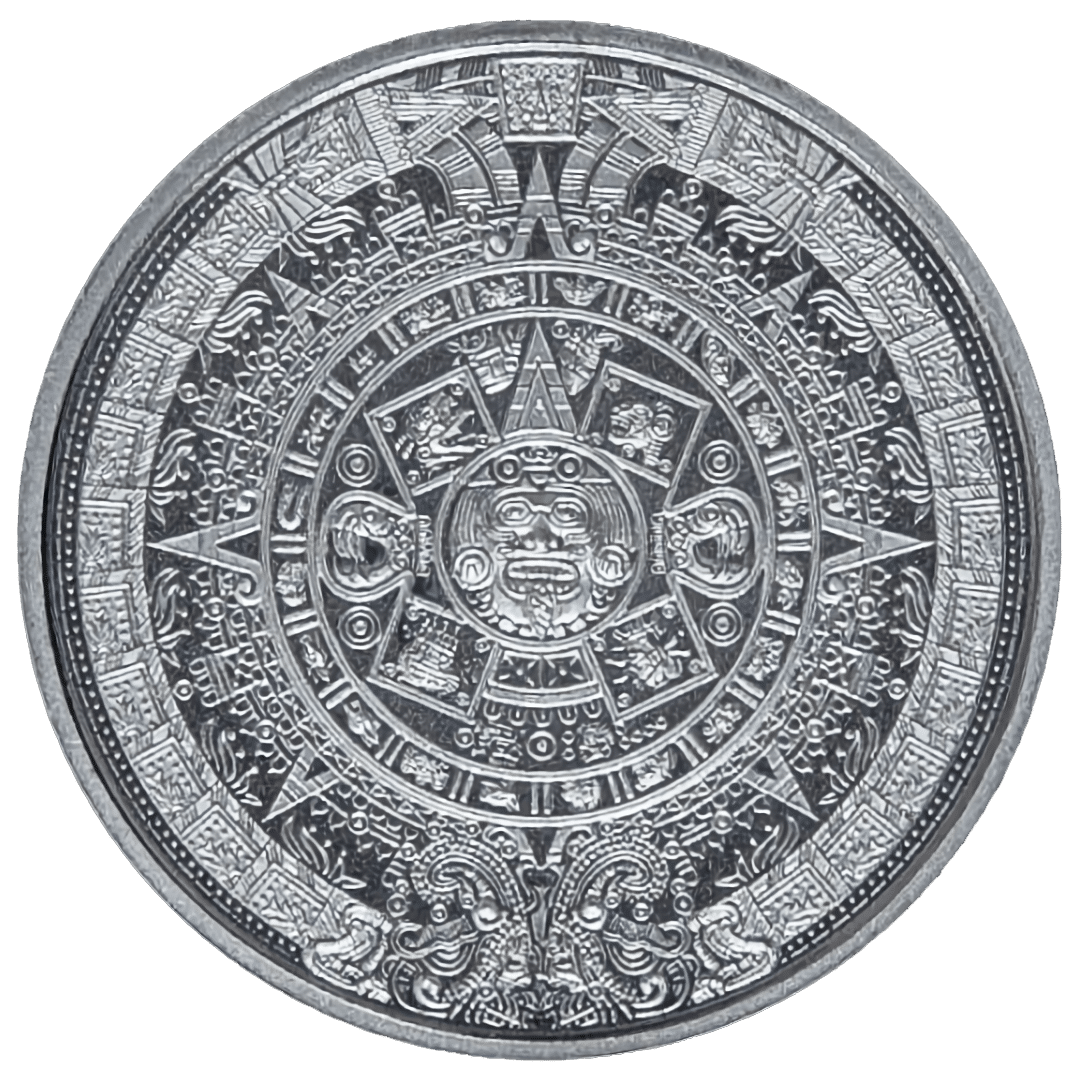 GSM1TACR-aztec-calendar-110oz-silver-round-aztec-calendar-110oz-silver-round