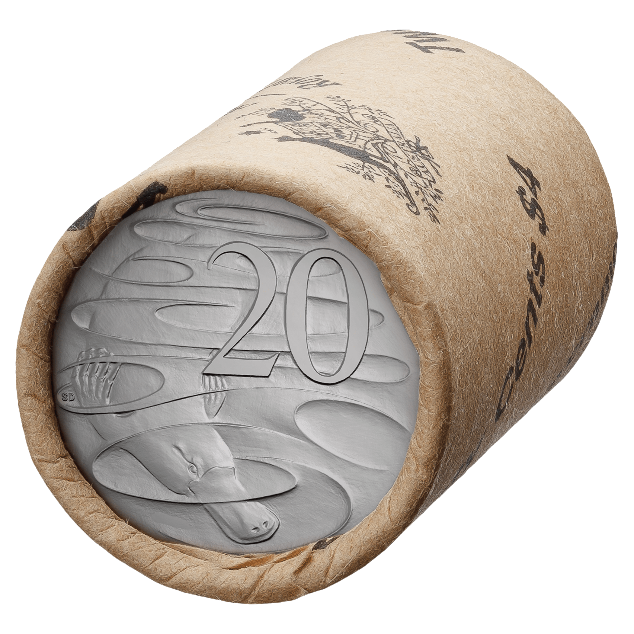 King Charles III 11680-2024-20c-king-charles-iii-effigy-coin-roll-non-premium-roll