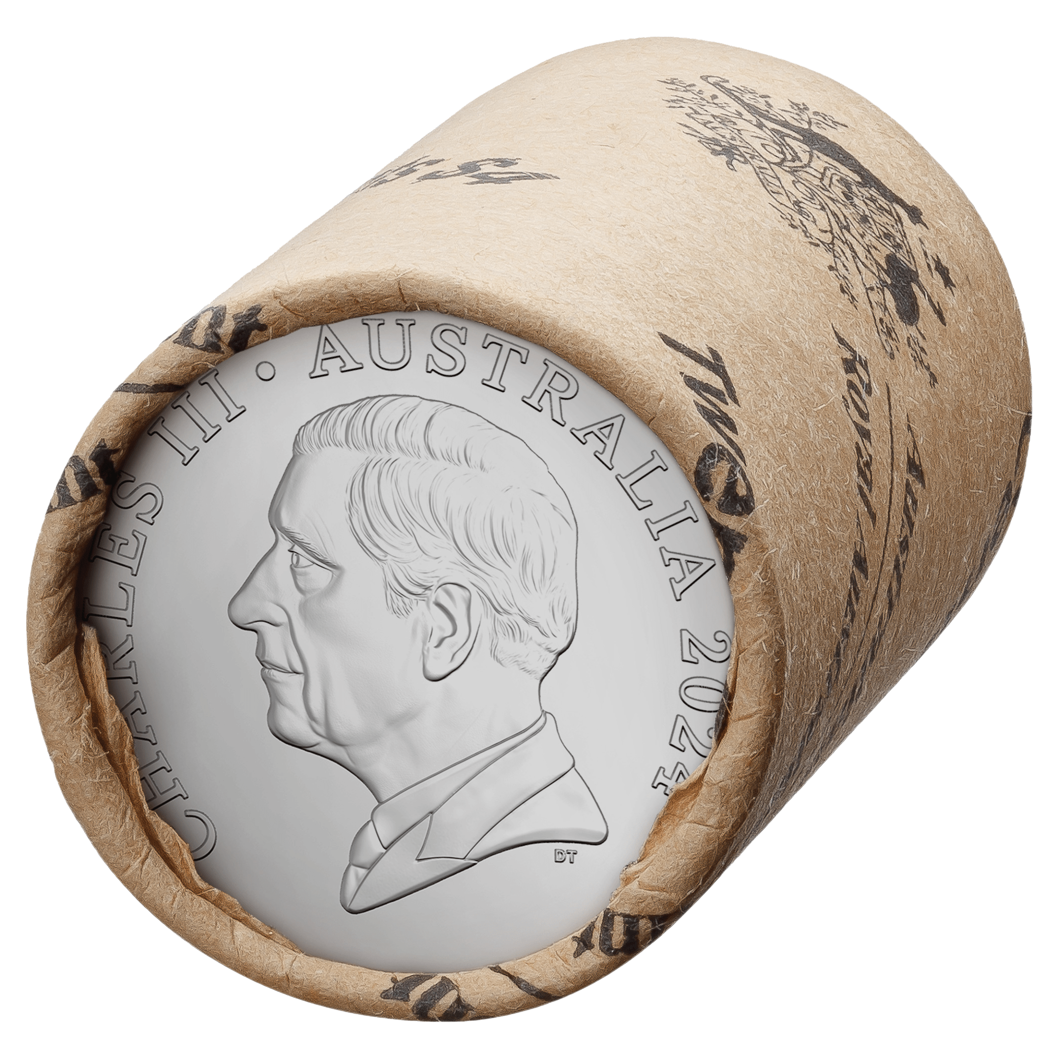 King Charles III 11680-2024-20c-king-charles-iii-effigy-coin-roll-non-premium-roll