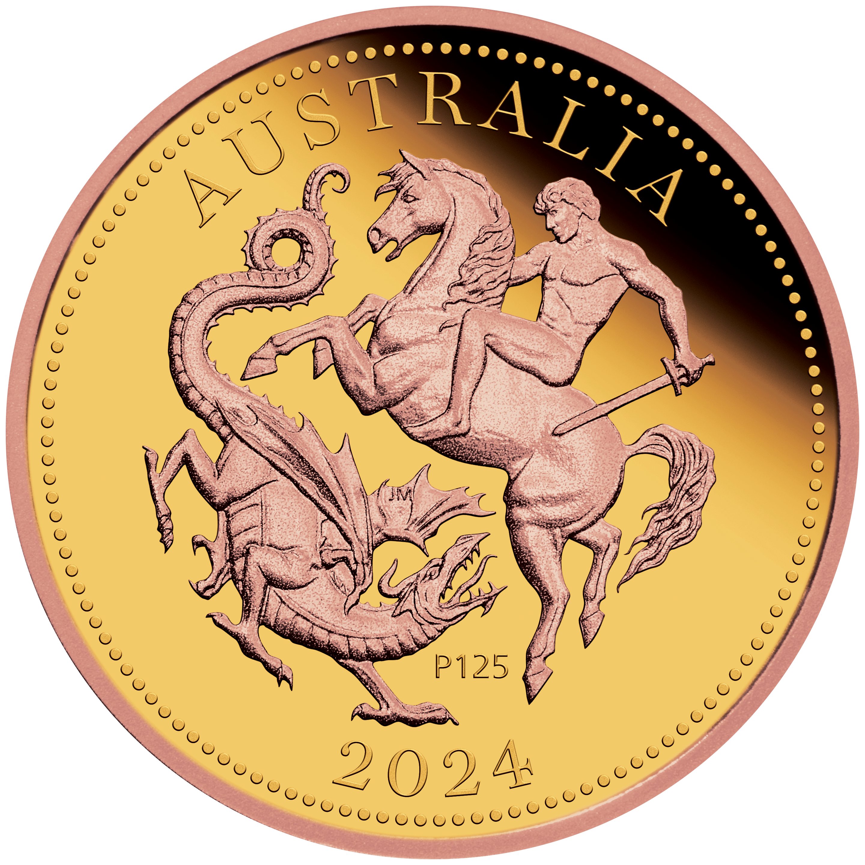 Five Sovereign 24V05AAA-2024-perth-mint-125th-anniversary-five-sovereign-gold-proof-gilded-coin