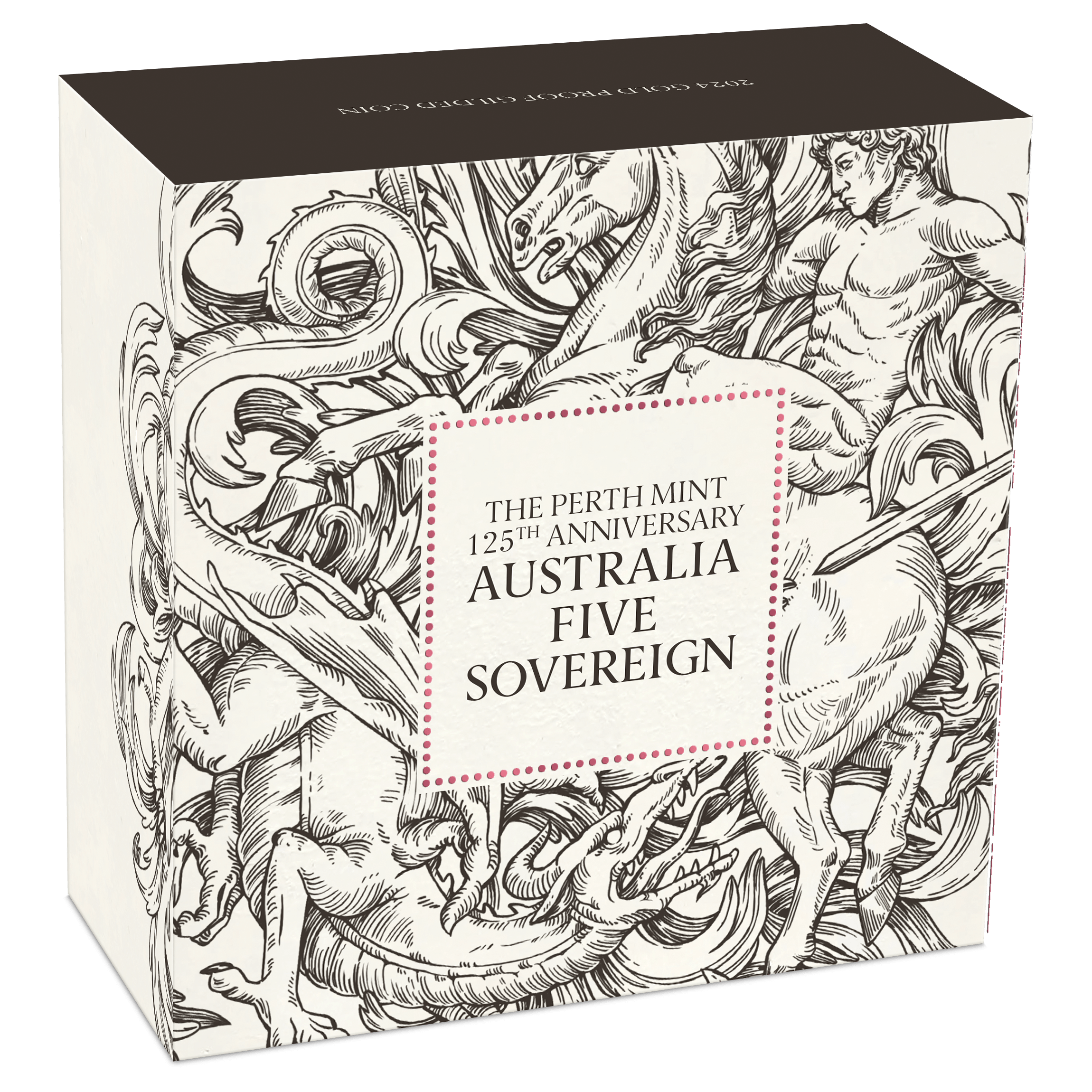 Five Sovereign 24V05AAA-2024-perth-mint-125th-anniversary-five-sovereign-gold-proof-gilded-coin