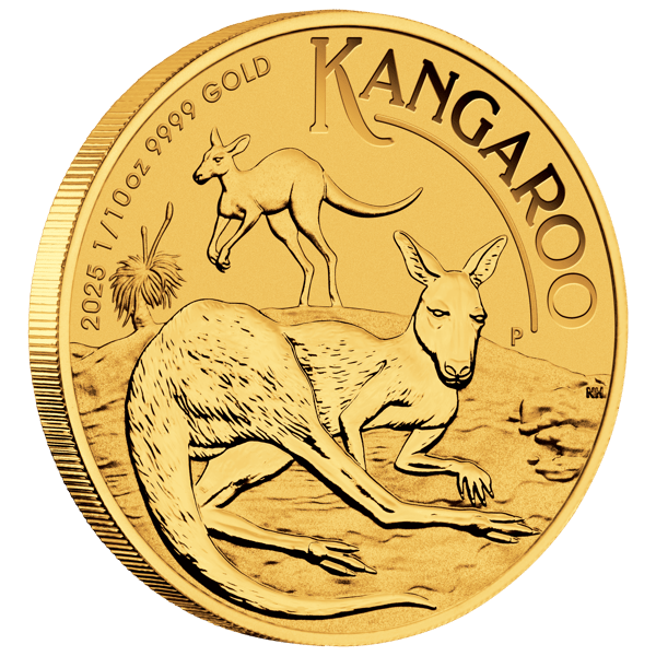 2025 Australian Kangaroo 1/10oz Gold Coin 25014GAAX-2025-australian-kangaroo-110oz-gold-coin