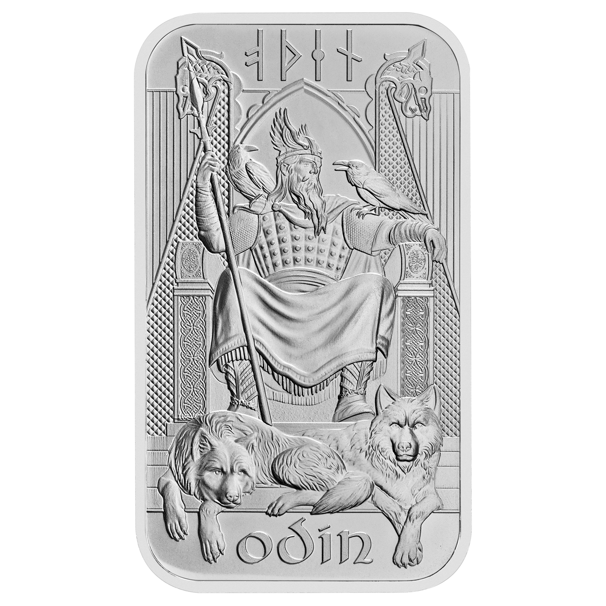 Norse Gods Odin 1oz Silver Bar NGODIN1O-norse-gods-odin-1oz-silver-bar