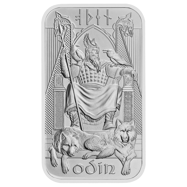 Norse Gods Odin 1oz Silver Bar NGODIN1O-norse-gods-odin-1oz-silver-bar