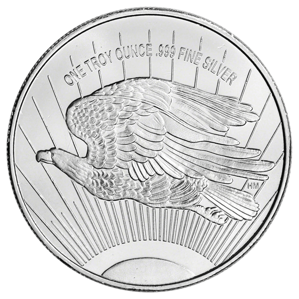 Silver reverse-sghm1os-saint-gaudens-1oz-silver-round