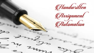 Handwritten assignment automation thumbnail