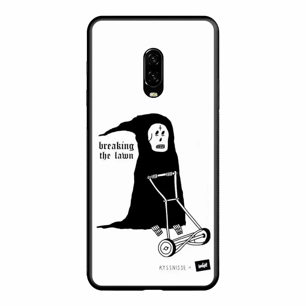 OnePlus 6T Style Coque, Noir, Breaking The Lawn | Inkitcase.com