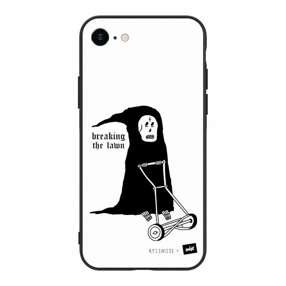 Apple iPhone 7 &#x2F; 8 &#x2F; SE 2020 &#x2F; 2022 Style Coque, Noir,  Breaking The Lawn | Inkitcase.com