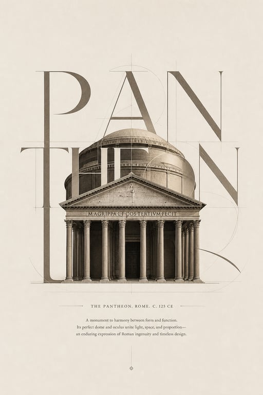 Luxury Minimalist Famous Architectural Landmark Art Poster Design generated image
