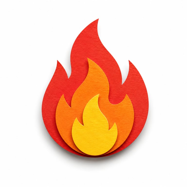 Paper Cut Fire Emoji generated image