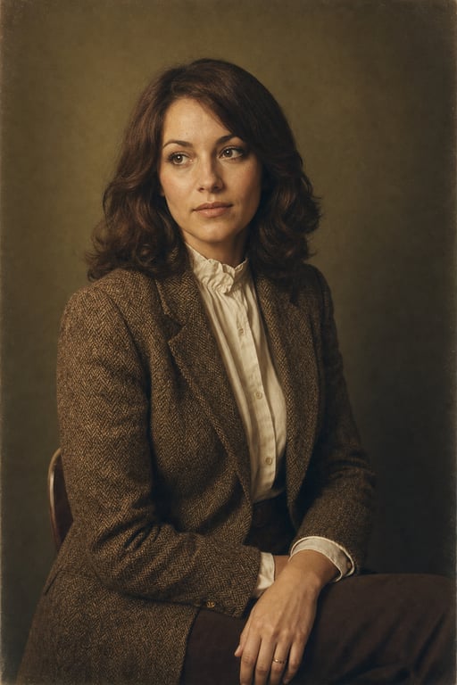 Ultra Realistic Modern Vintage Photo Recreation With Preserved Facial Likeness And Contemporary Style Upgrades reference image