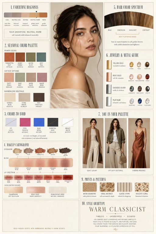 Luxury Personal Color Profile Editorial Layout generated image