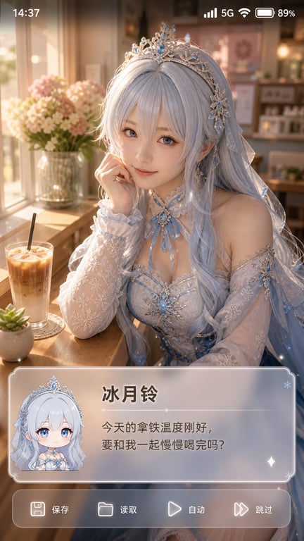 Real Life Original Ice Heroine Coser Galgame Style Mobile Screenshot generated image
