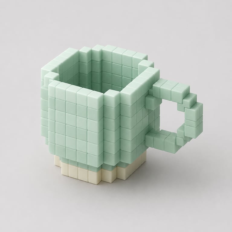 High Resolution Path Traced Voxel 3D Icon Conversion reference image
