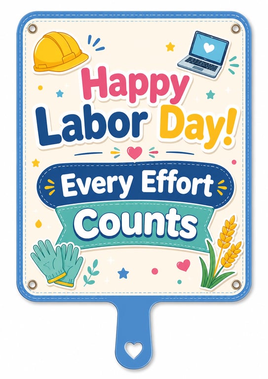 May Day Labor Day Hand Held Sign Designs generated image