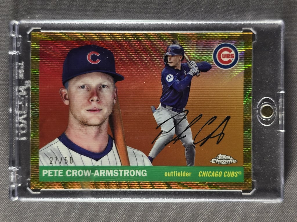 2025 Topps Chrome Platinum #73 Pete Crow-Armstrong 27/50 Gold Refractor