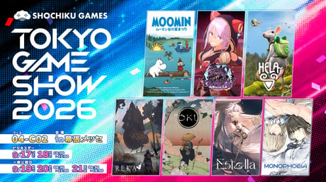 松竹ゲームズがTGS2026出展情報を発表。『ムーミン: ムーミン谷の夏まつり』など全11タイトルの詳細やブース試遊、限定ノベルティ配布を実施【TGS2026】