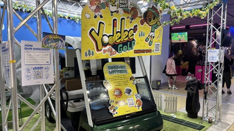 1つのボールをみんなで打って大騒ぎ！ 声が3D文字で表示される協力マルチプレイゲーム『ヨーデルゴルフ』ブースレポート【BitSummit PUNCH】