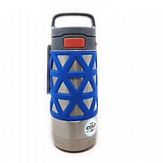 Max 12 oz Vacuum Insulated Stainless Steel Kids Water Bottle Blue/Grey - 