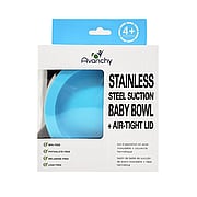 Stainless Steel Suction Baby Bowl + Air Tight Lid Blue - 