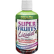 Super Fruit s Liquid with Whole Food Extracts of Açai, Goji, Pomegranate, Noni & Mangosteen Mixed Wild Fruit Flavor - 