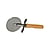 Stainless Steel & Wood Pizza Cutter -