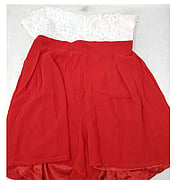 Women's Backless Halter Sleeveless Cami Dress Red Size XL -