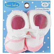 Infant Socks Pink & White - 