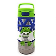 Max 12 oz Vacuum Insulated Stainless Steel Kids Water Bottle Blue/Green - 