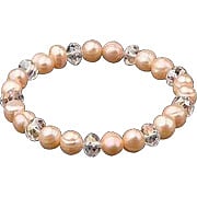 Pink With White Crystal Health Keilani Pearls Bracelets - 