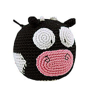 Hand Crocheted Cow Roly Poly Rattle - 