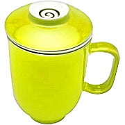 Steepin' Mugs Key Lime Porcelain Cup, Infuser & Saucer - 