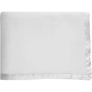 Fleece 35"" x 45"" Blanket with Satin Trim White - 