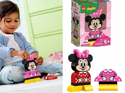 BabyCity - DUPLO Disney My First Minnie Build Item # 10897 - 10 pc set 3D  Minnie Mouse puzzle to make from chunky DUPLO bricks