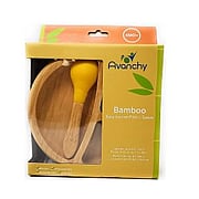 Bamboo Baby Plate + Spoon Yellow - 