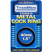TitanMen Metal Cock Ring Blue 50mm - 