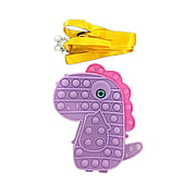 Rodent pioneer silicone decompression toy purple dinosaur messenger bag