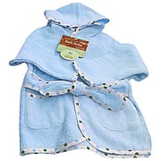 Organic Terry Baby Bath Robe Blue  - 